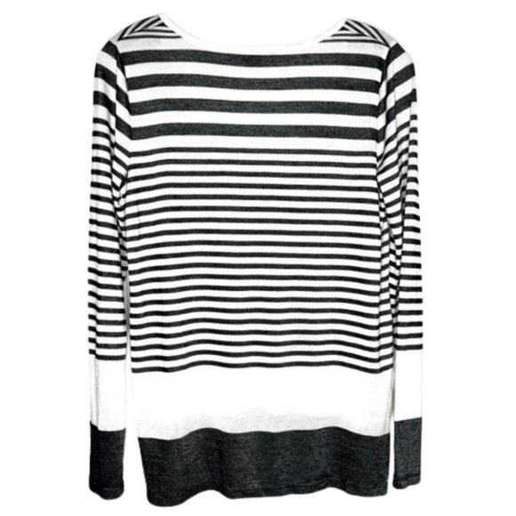 Vince Long-Sleeved, Boldly-Striped Top - Black/White - S - Picture 5 of 9